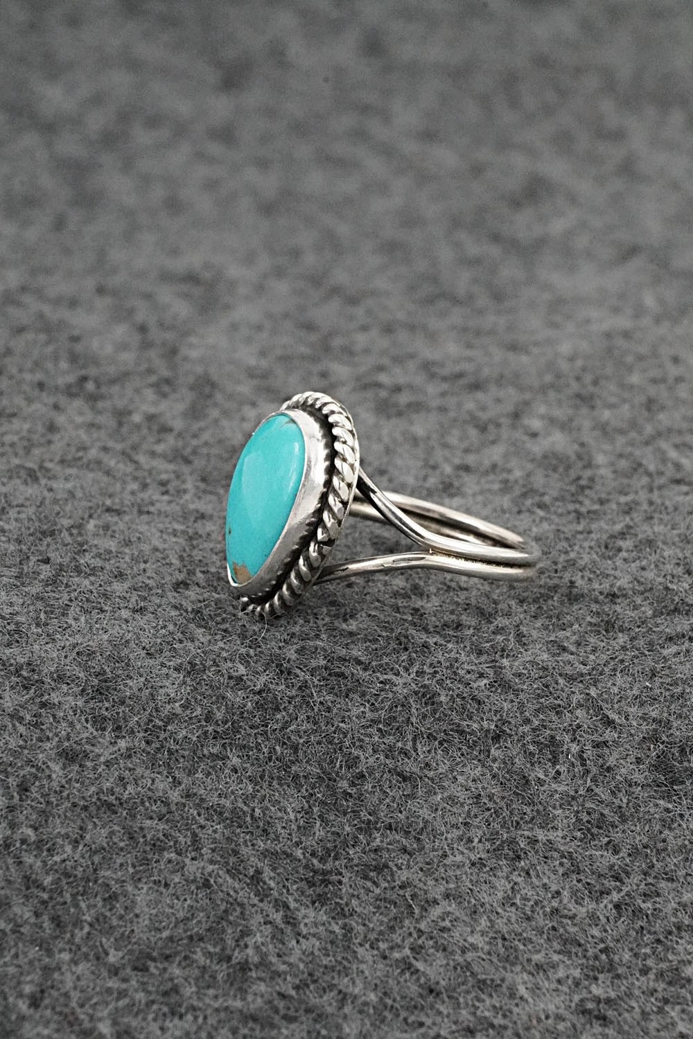 Turquoise & Sterling Silver Ring - Eugene Gruber - Size 6