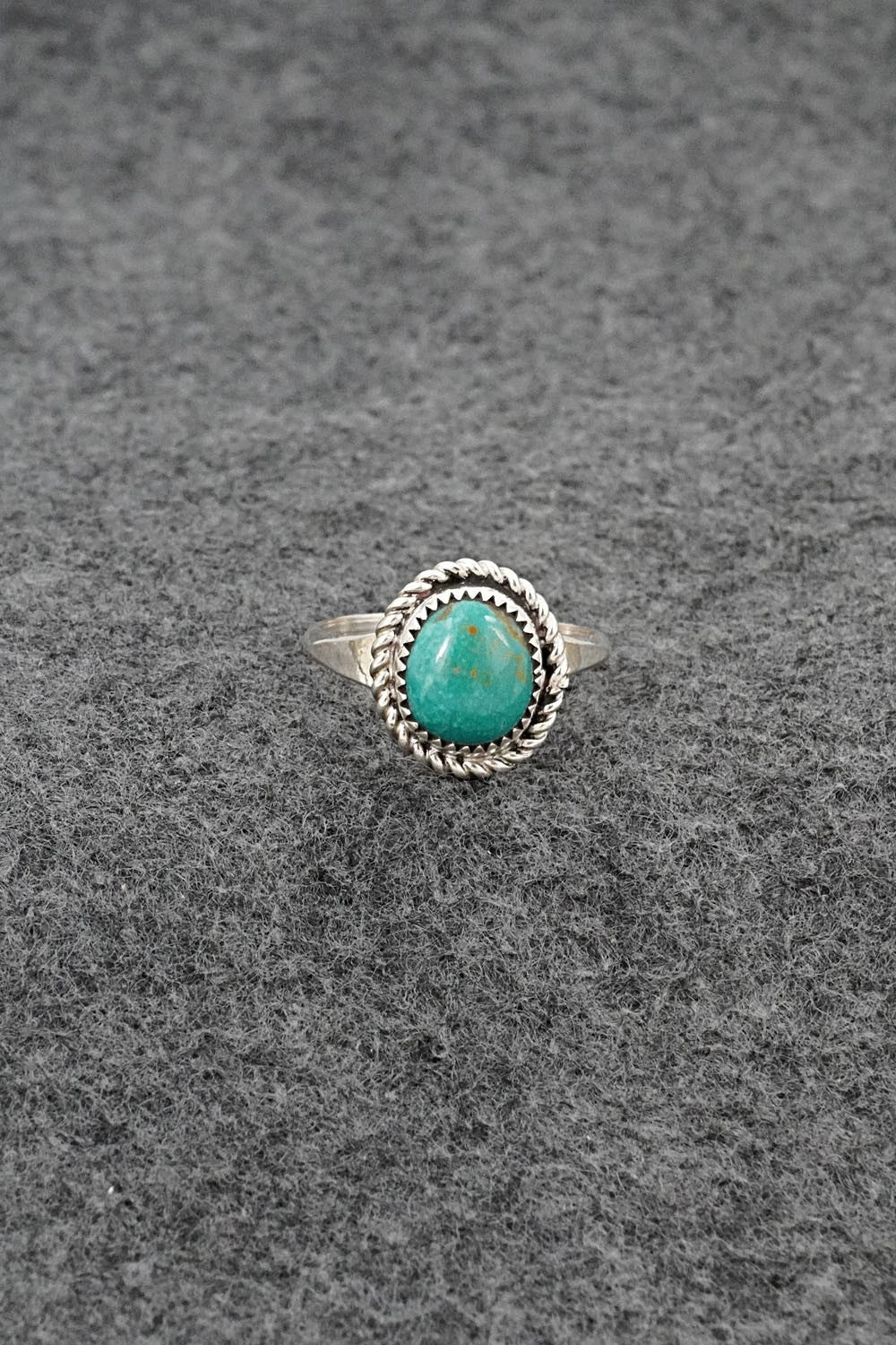 Turquoise & Sterling Silver Ring - Darius Arviso - Size 8