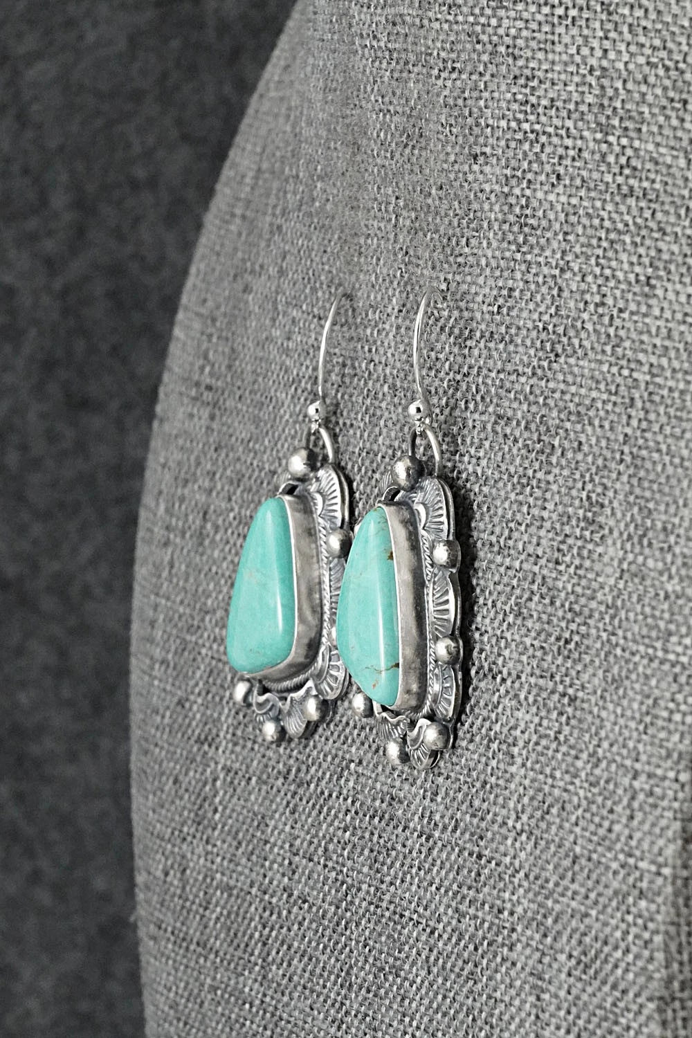 Turquoise & Sterling Silver Earrings - Jackson Hoskie