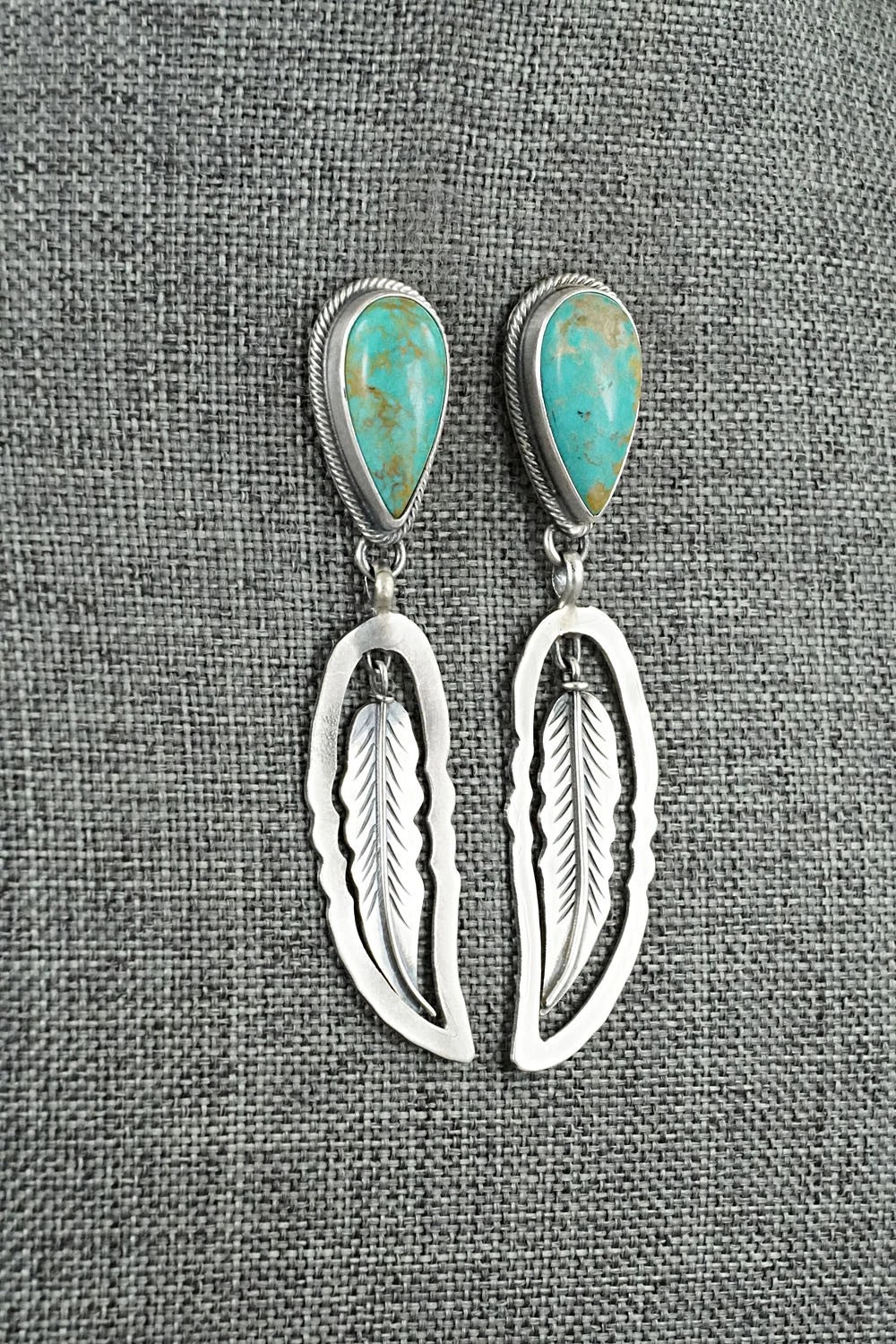 Turquoise & Sterling Silver Earrings - Darrin Livingston