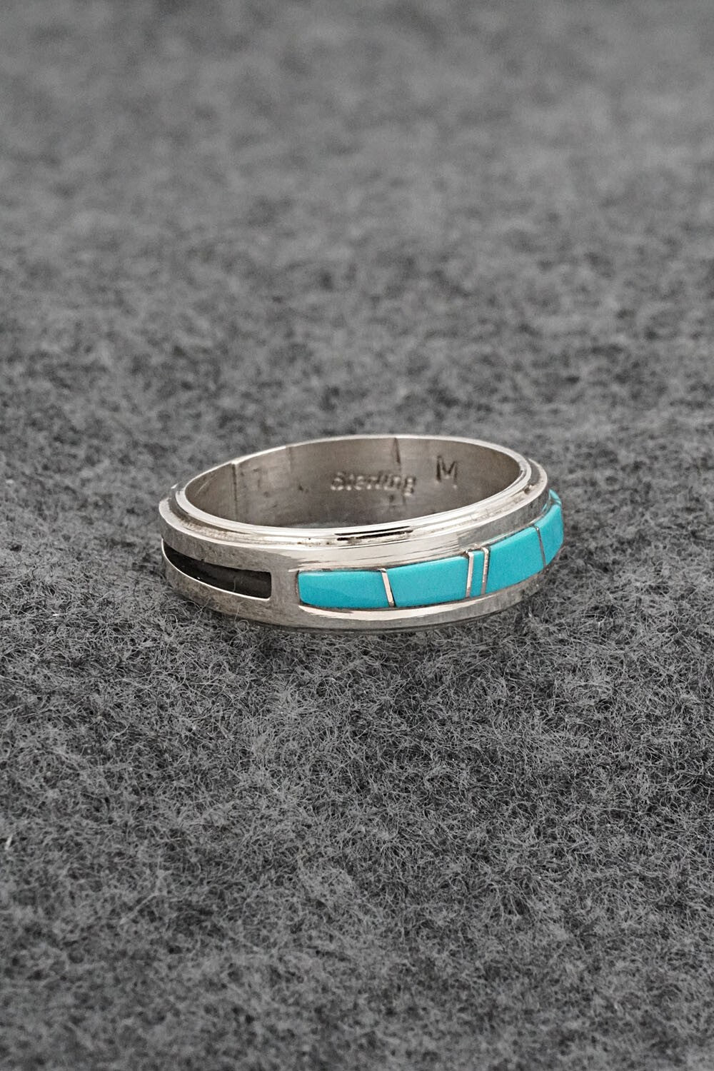 Turquoise & Sterling Silver Ring - Wilbert Muskett Jr. - Size 9.5
