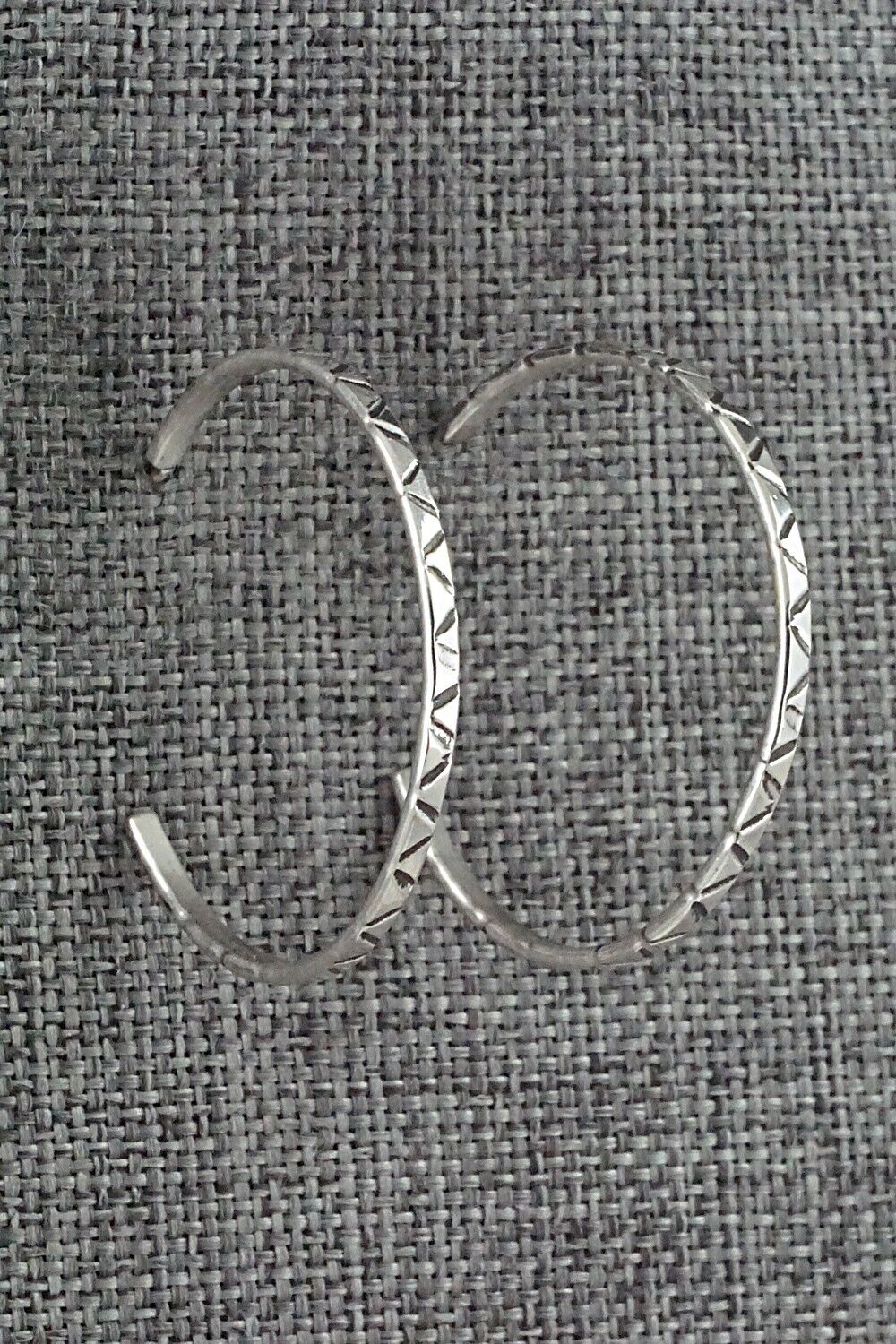 Sterling Silver Hoop Earrings - Elaine Tahe