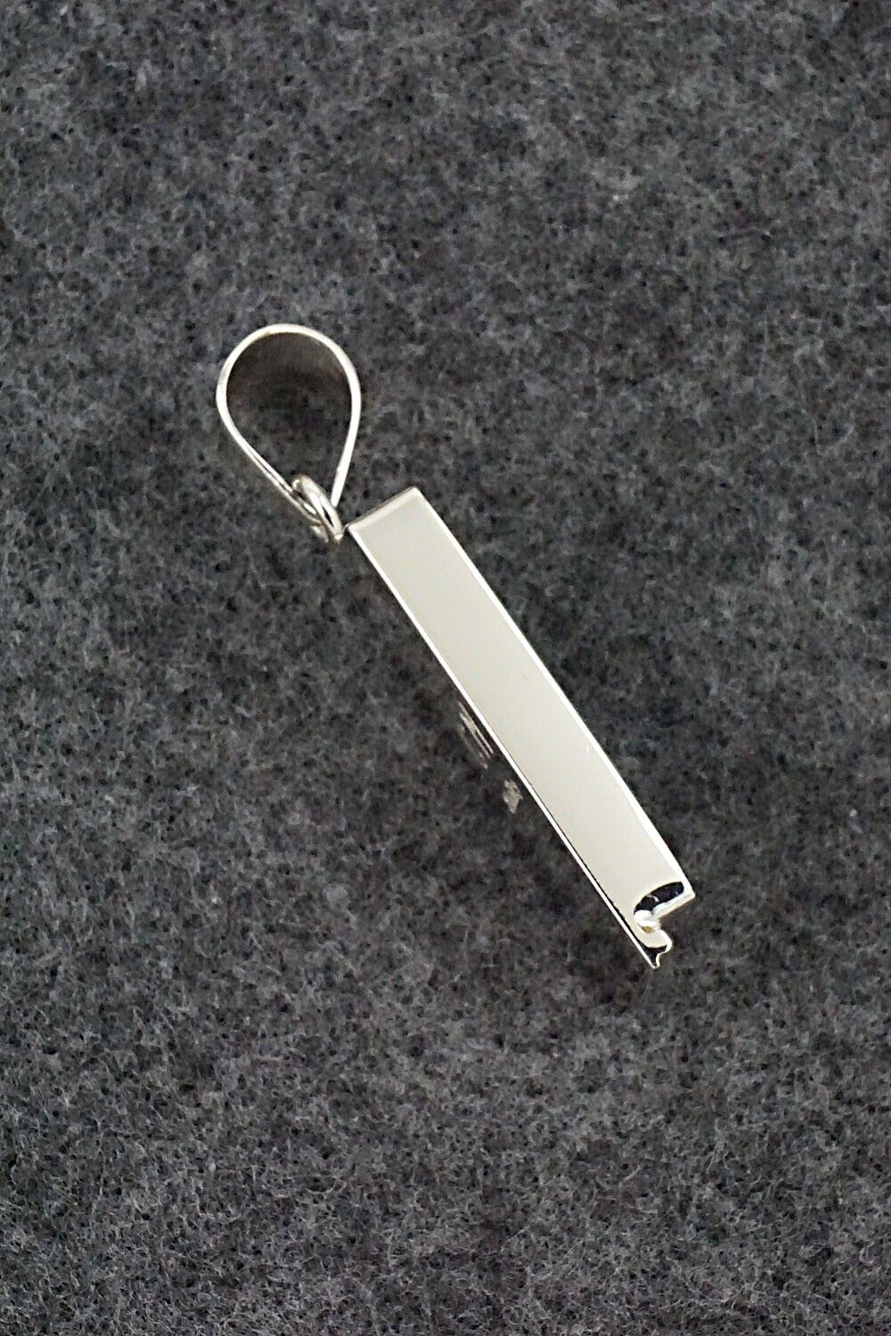 Turquoise & Sterling Silver Pendant - Curtis Manygoats