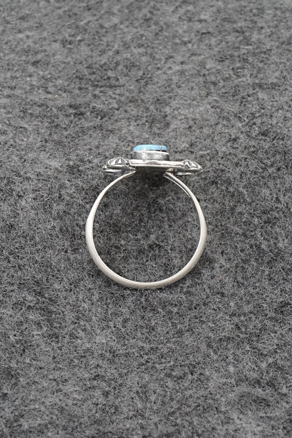 Turquoise and Sterling Silver Ring - Jerryson Henio - Size 9
