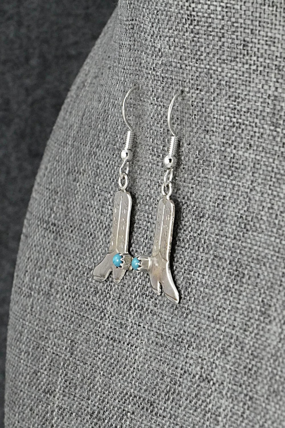 Turquoise & Sterling Silver Earrings - Lorraine Chee