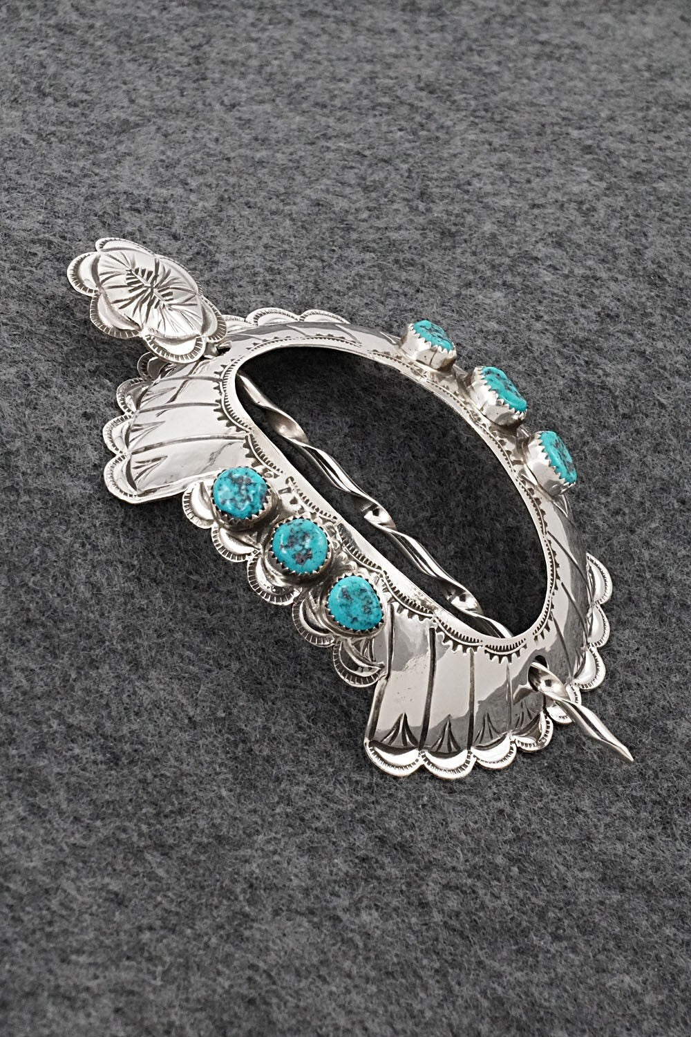 Turquoise & Sterling Silver Hair Pin - Jolene Begay