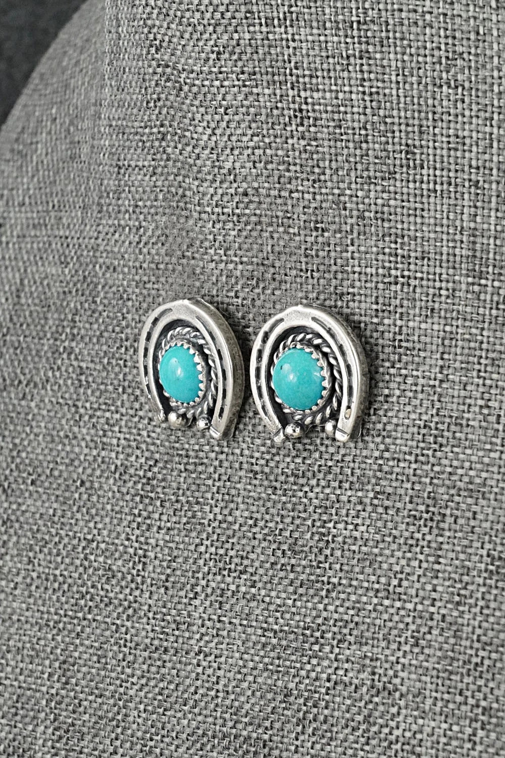 Turquoise & Sterling Silver Earrings - Annette Chiquito