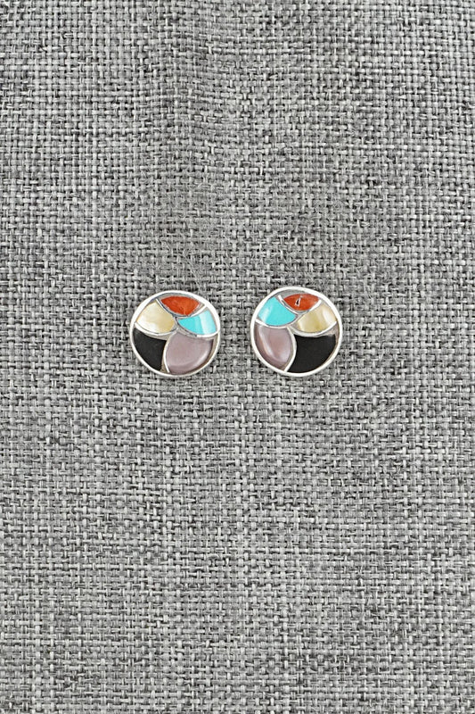 Multi-Stone & Sterling Silver Earrings - Orena Leekya