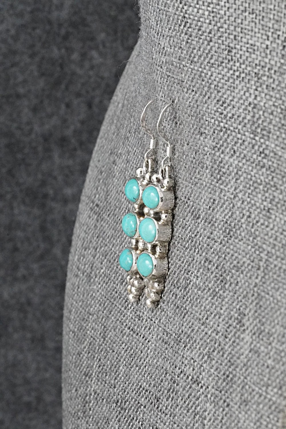 Turquoise & Sterling Silver Earrings - Gary Shorty