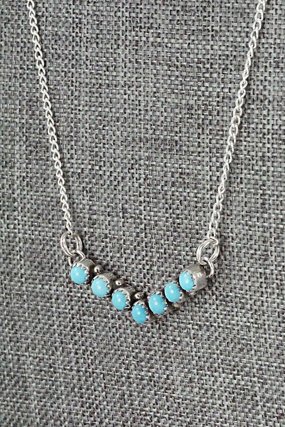 Turquoise & Sterling Silver Necklace - Renell Chaco