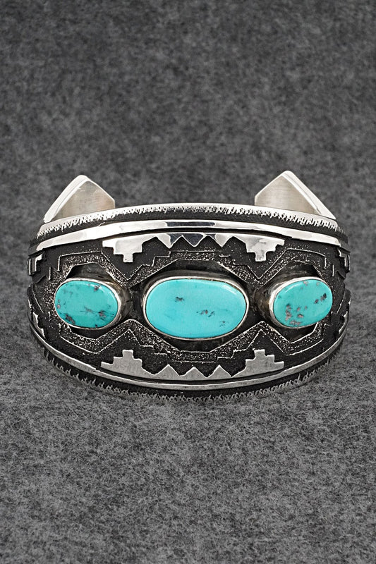 Turquoise & Sterling Silver Vintage Bracelet - Thomas Singer