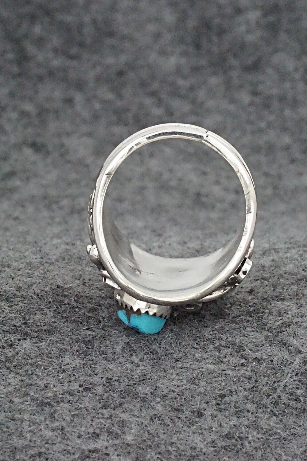 Turquoise & Sterling Silver Ring - Jeannette Saunders - Size 11.5