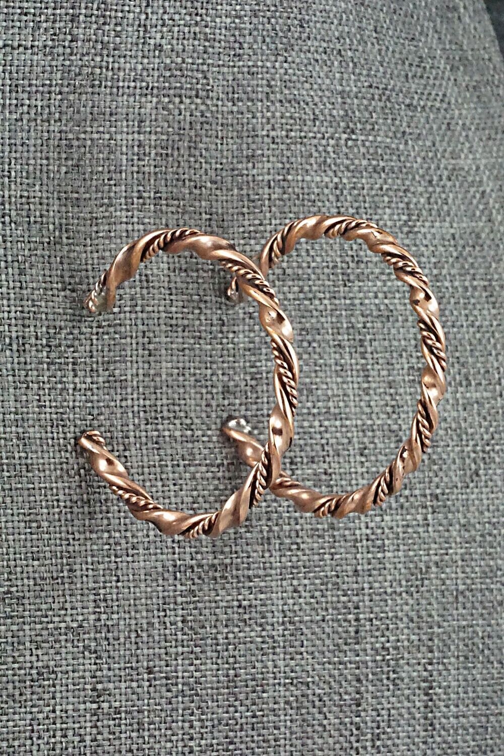 Copper Hoop Earrings - Elaine Tahe