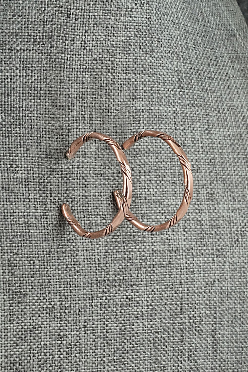 Copper Hoop Earrings - Elaine Tahe