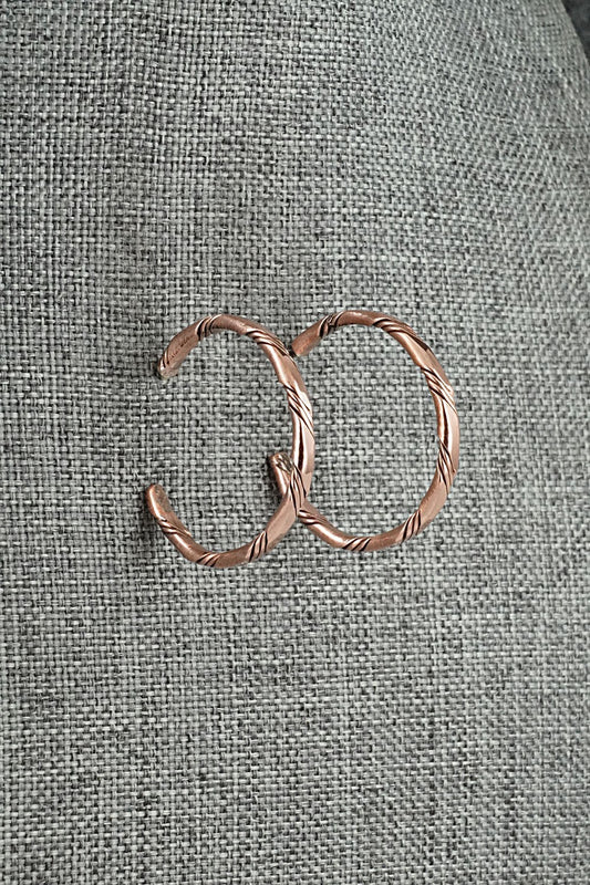 Copper Hoop Earrings - Elaine Tahe