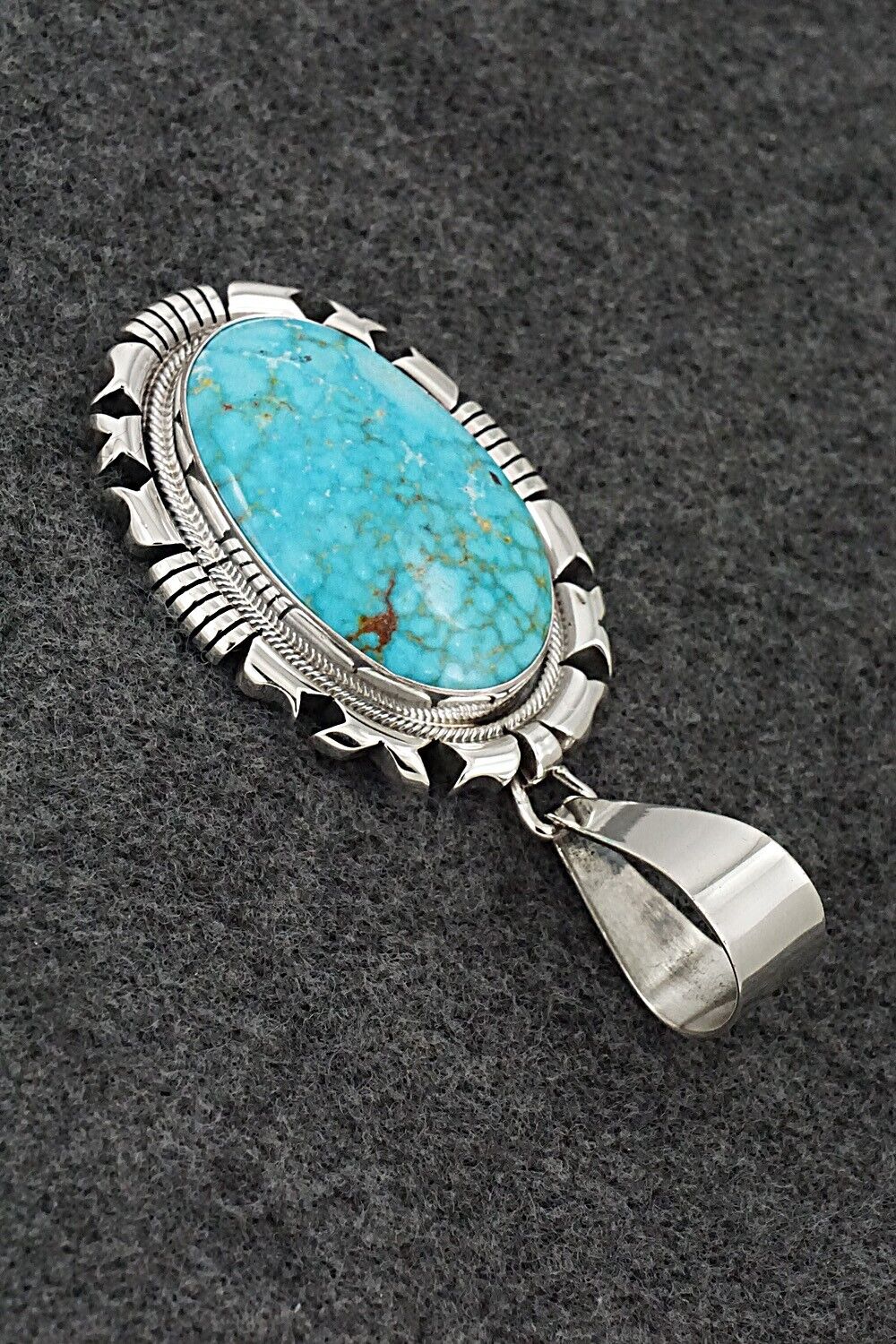 Turquoise & Sterling Silver Pendant - Daniel Benally