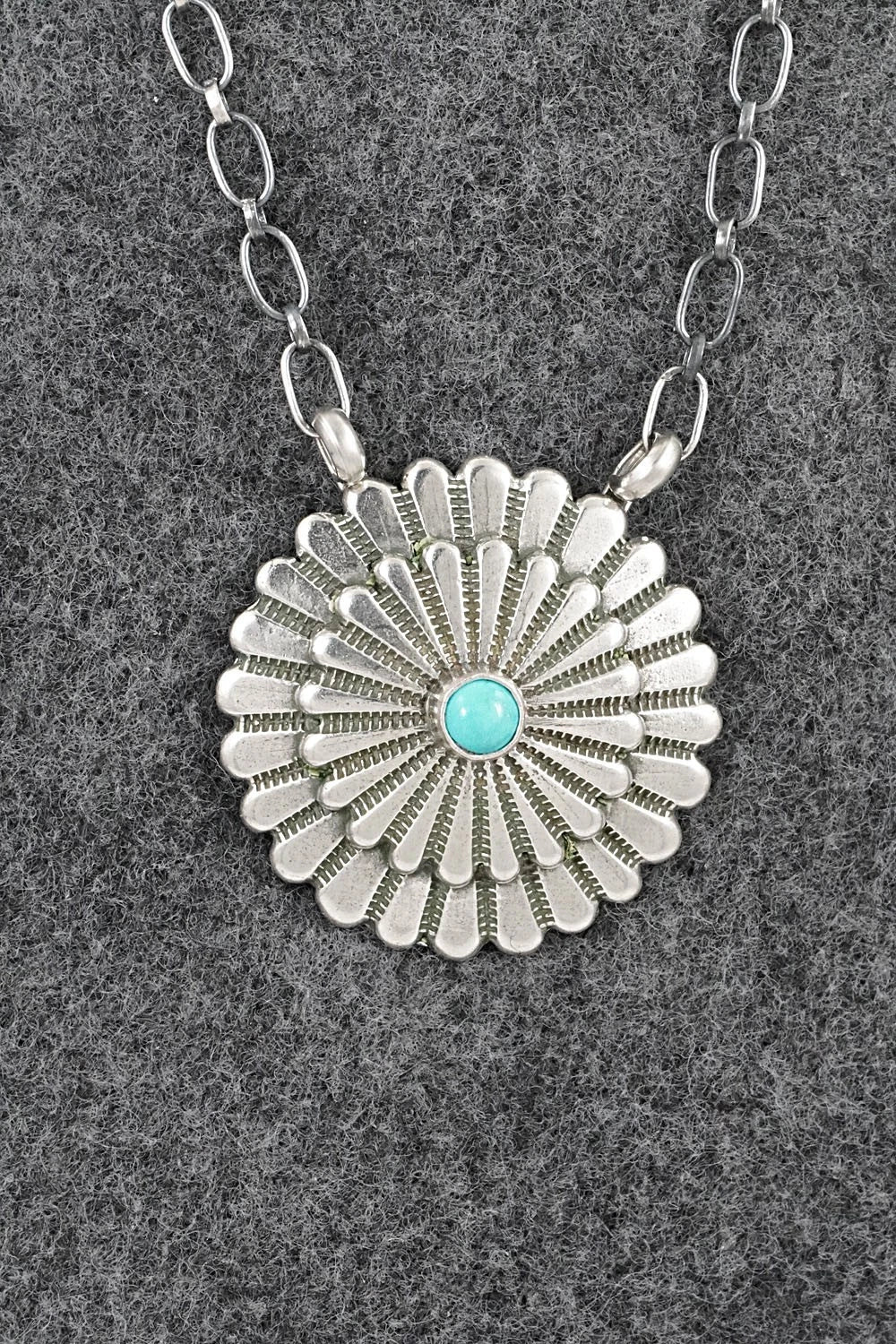 Turquoise & Sterling Silver Necklace - Sheldon Mariano