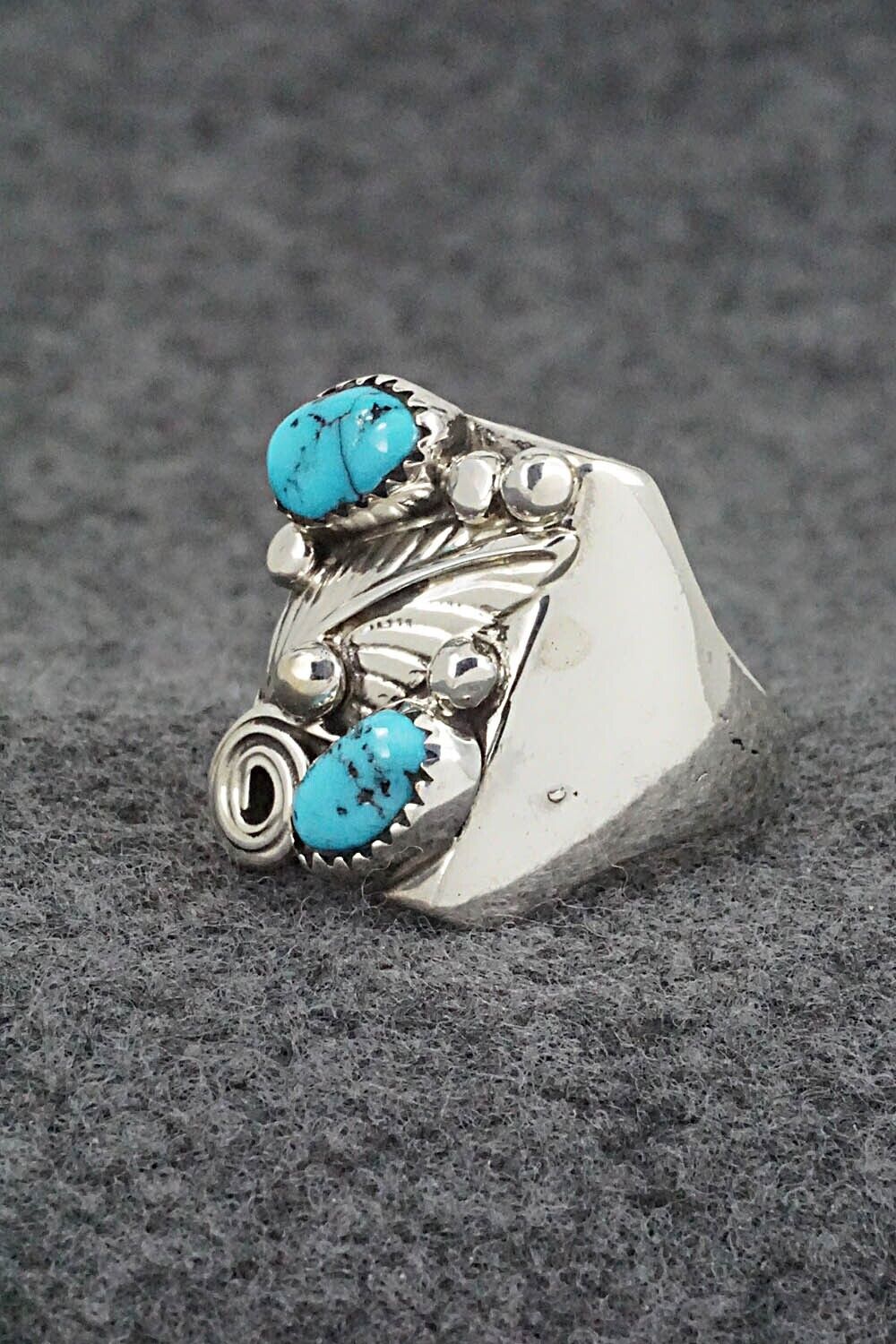Turquoise & Sterling Silver Ring - Wilbur Myers - Size 9