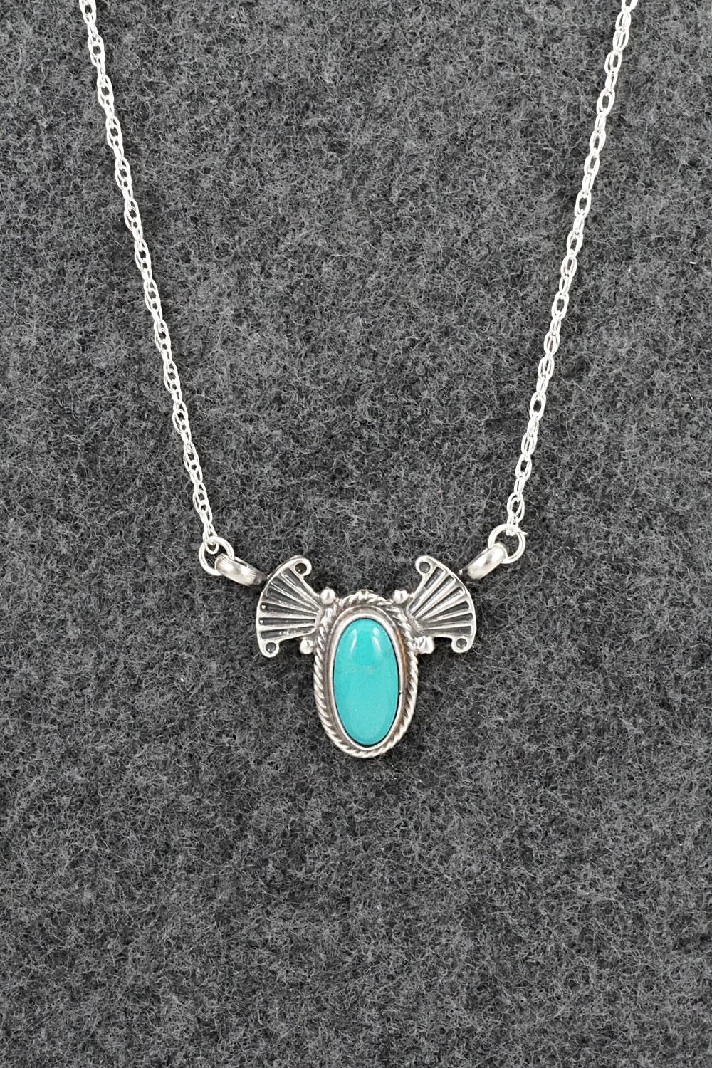 Turquoise & Sterling Silver Necklace - Verley Betone