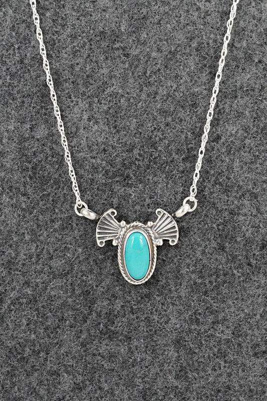Turquoise & Sterling Silver Necklace - Verley Betone