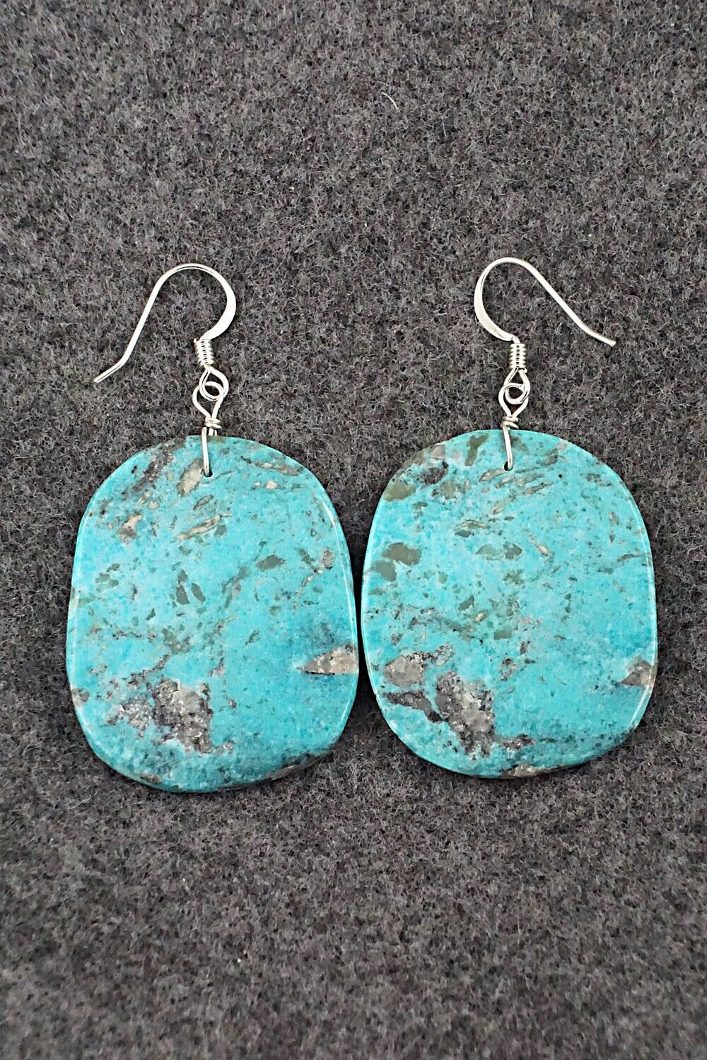 Turquoise & Sterling Silver Earrings - Joe Garcia