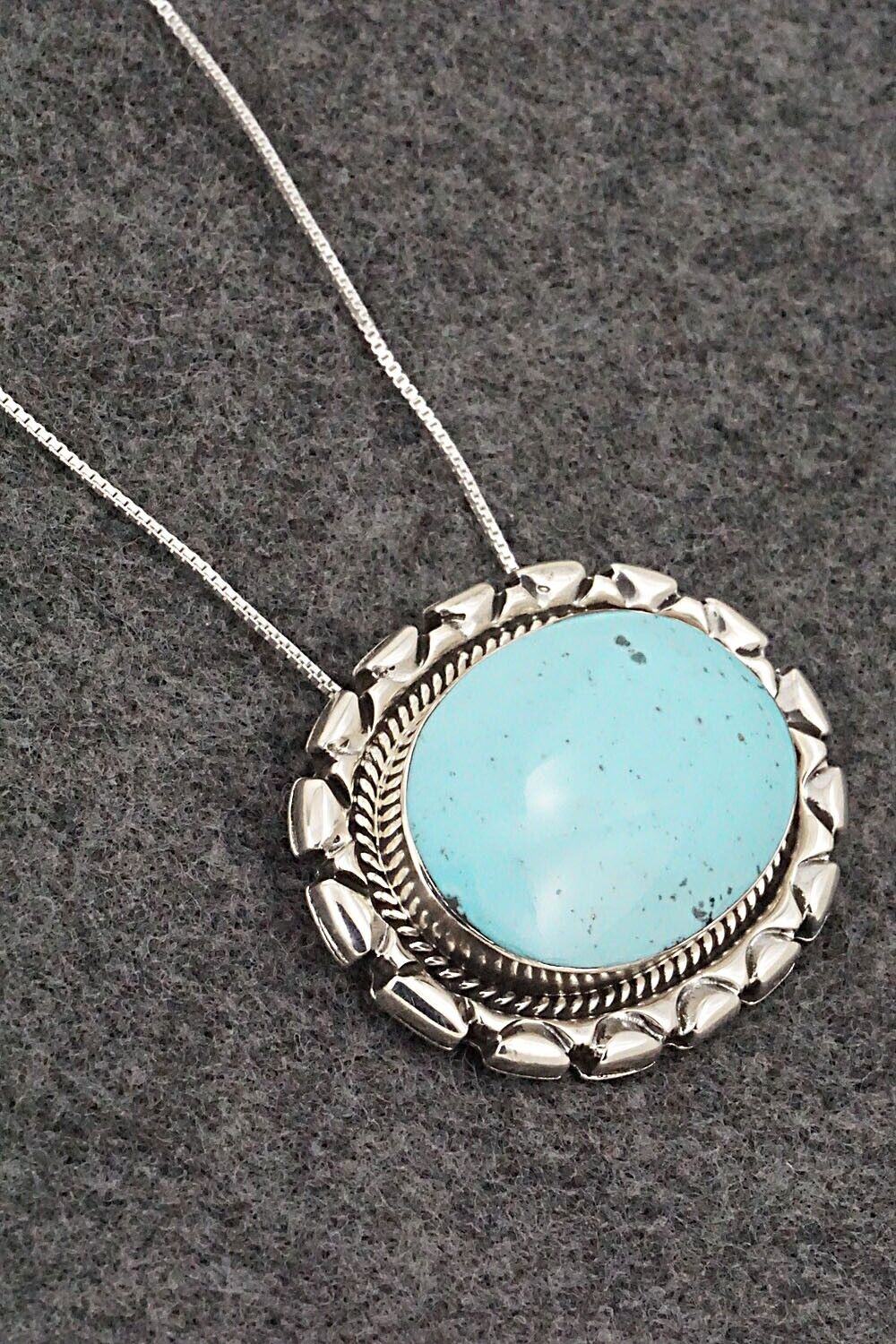 Turquoise & Sterling Silver Necklace - Jimson Belin