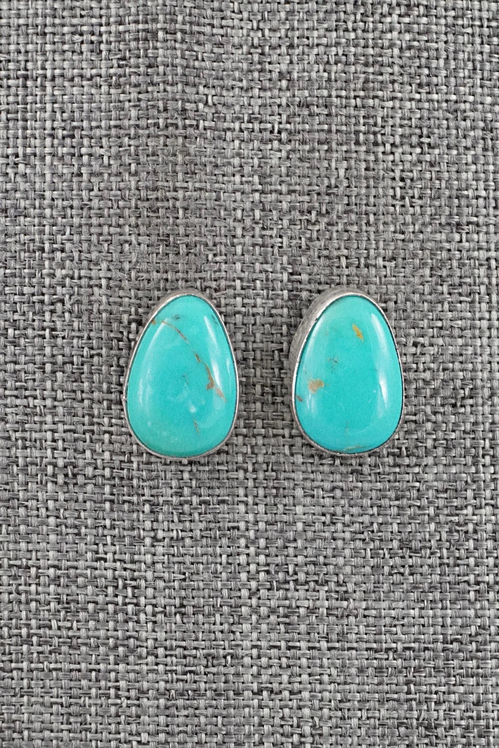 Turquoise & Sterling Silver Earrings - Rosemary Saunders