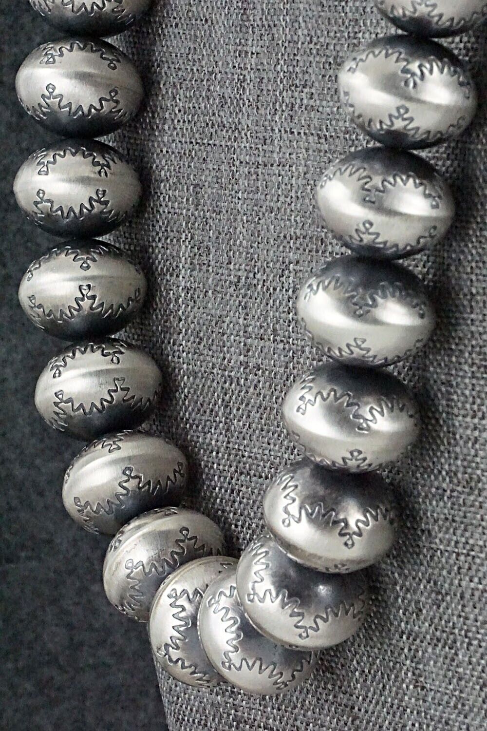 Sterling Silver Navajo Pearl Necklace - Bryannen Halwood