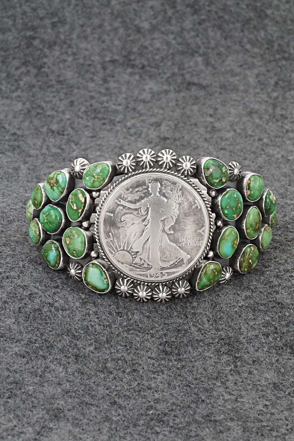 Turquoise and Sterling Silver Bracelet - Derrick Gordon