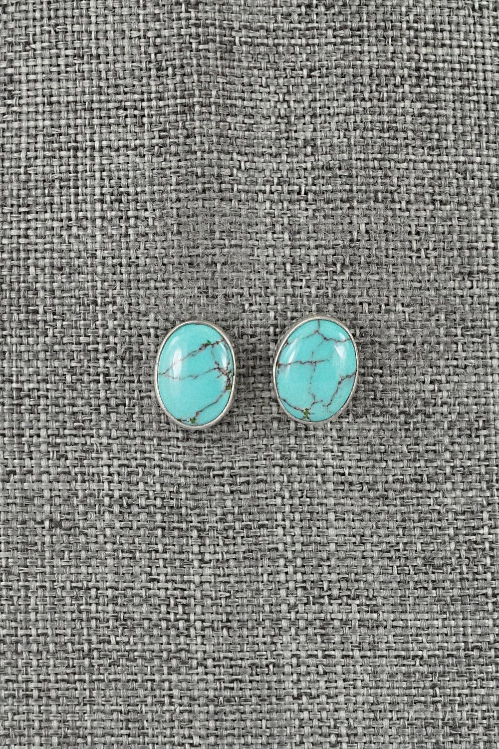 Turquoise & Sterling Silver Earrings - Eugene Gruber