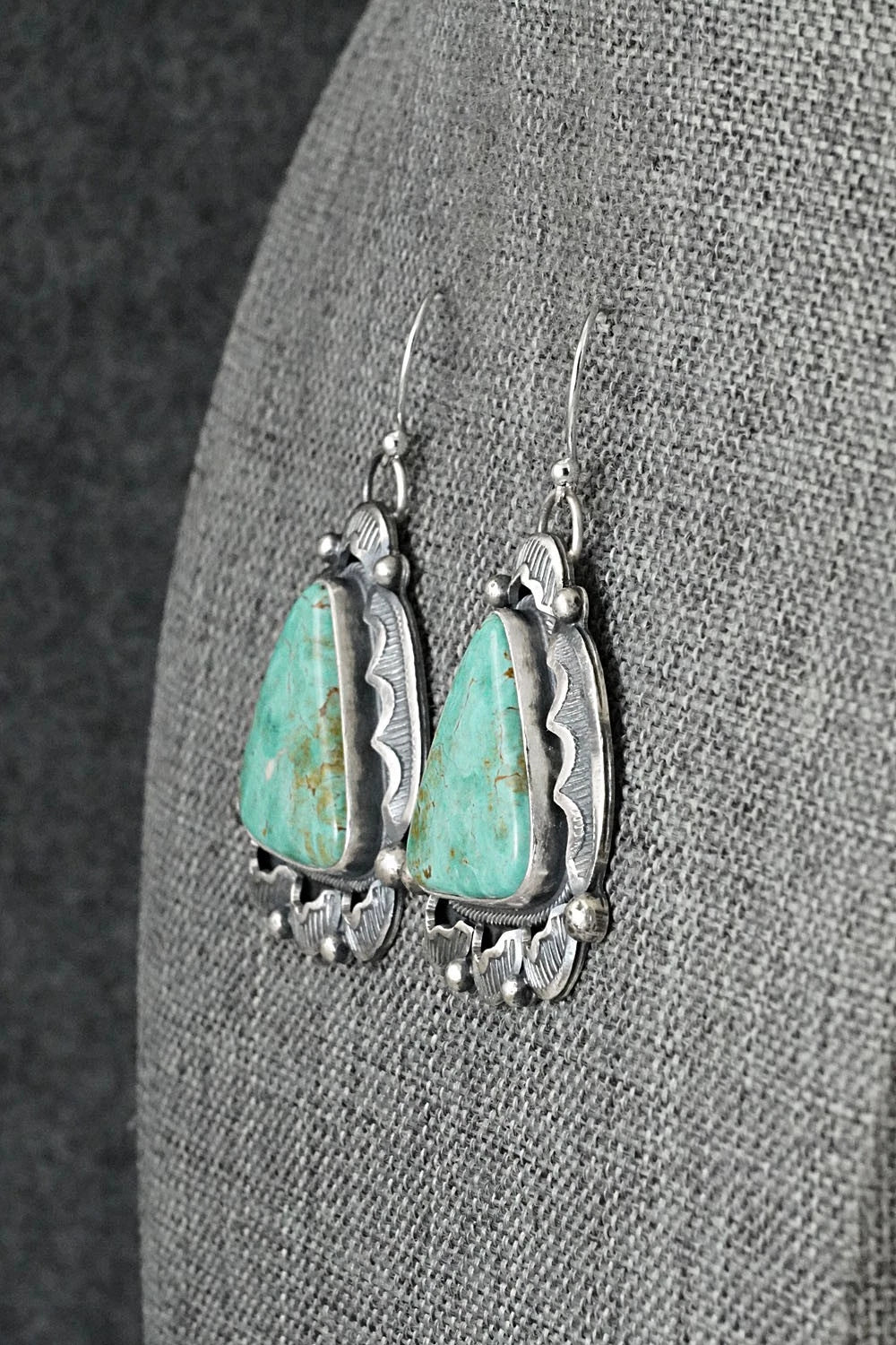 Turquoise & Sterling Silver Earrings - Jackson Hoskie