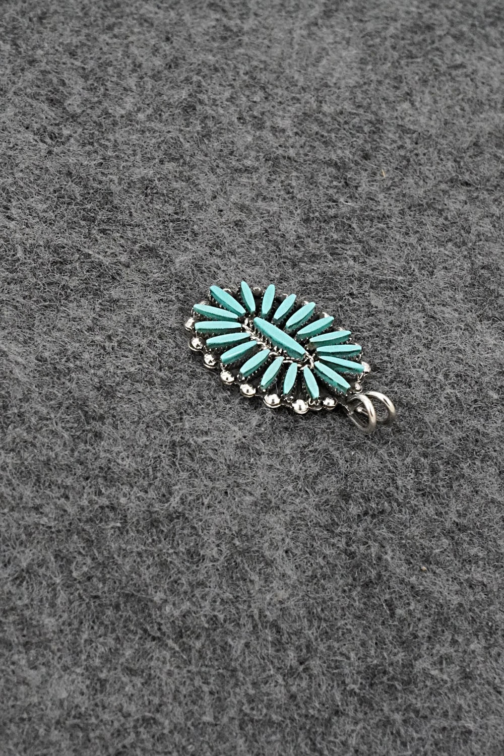 Turquoise & Sterling Silver Pendant - Fritzon Owaleon