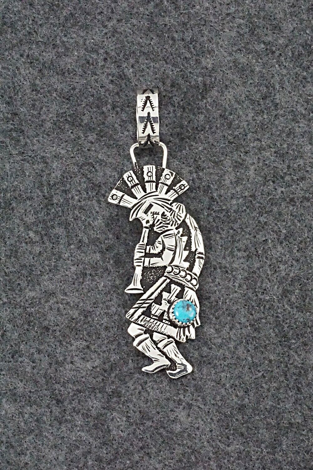 Turquoise & Sterling Silver Pendant - Richard Singer