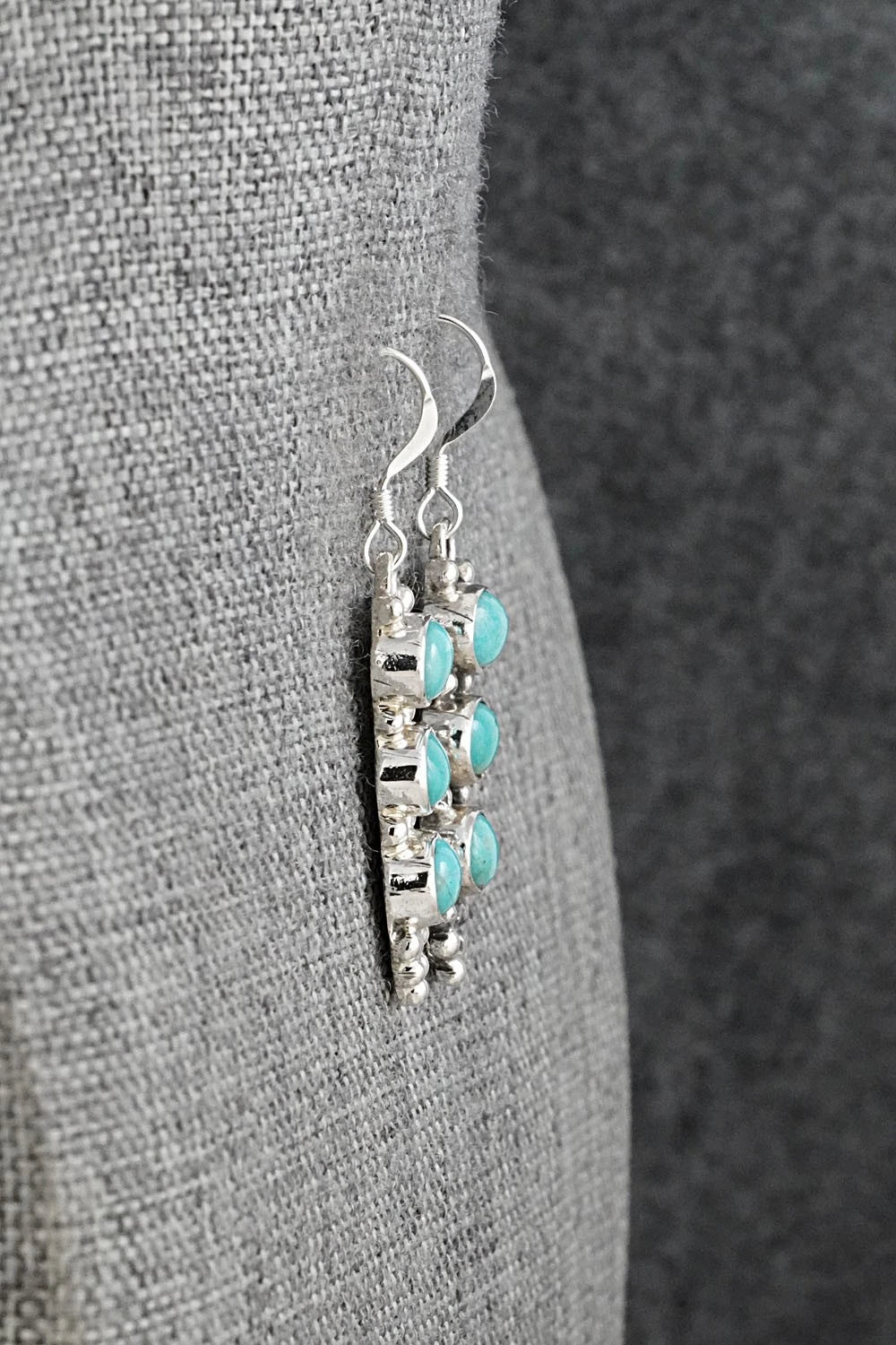 Turquoise & Sterling Silver Earrings - Gary Shorty