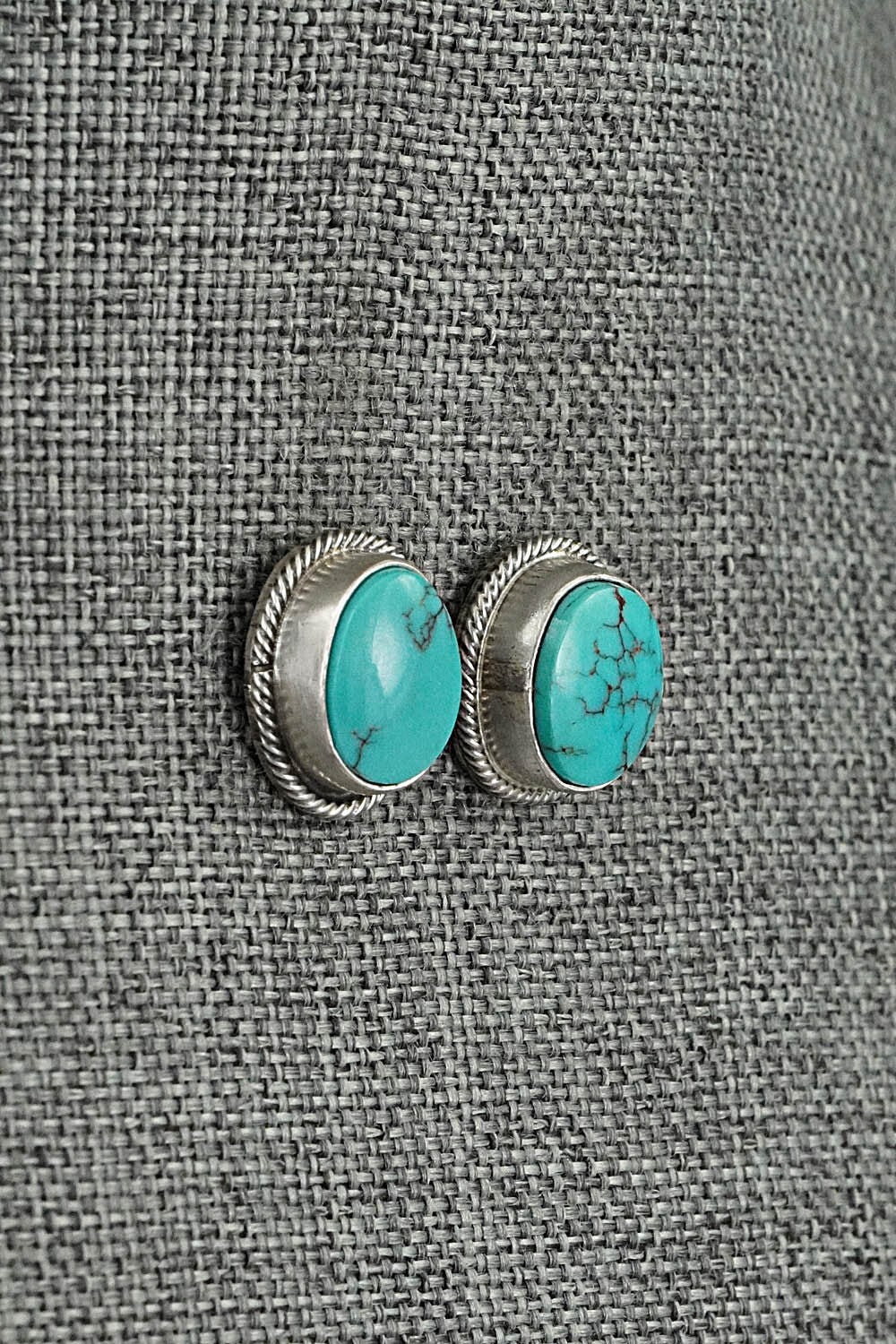 Turquoise & Sterling Silver Pendant and Earrings Set - Darrin Livingston