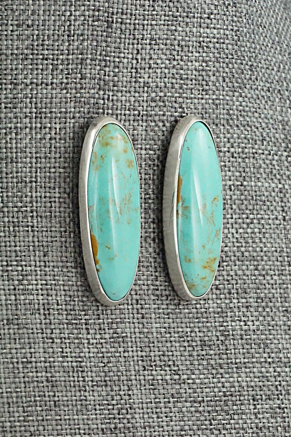 Turquoise & Sterling Silver Earrings - Rena Begay