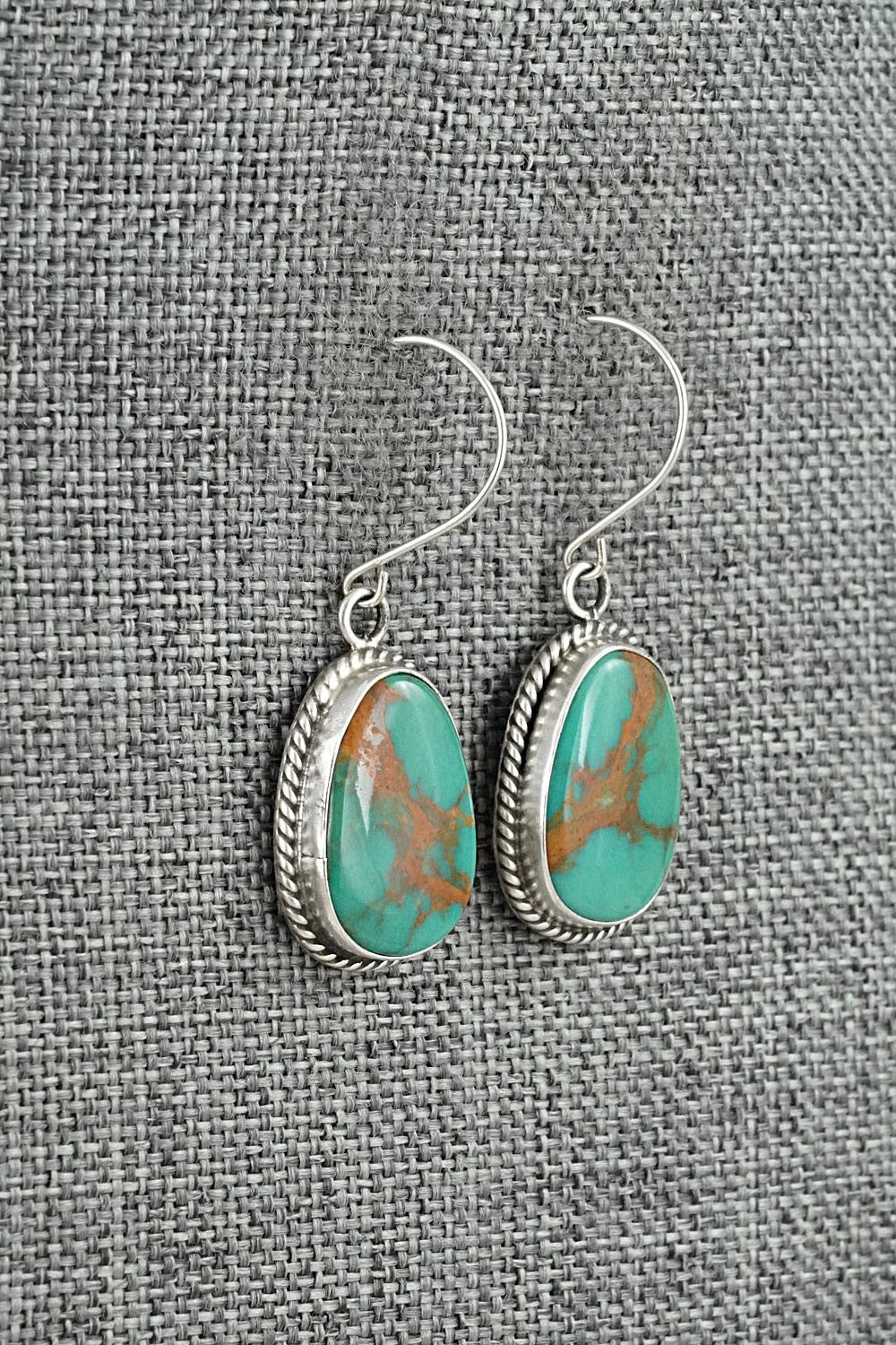 Turquoise & Sterling Silver Earrings - Rosemary Saunders