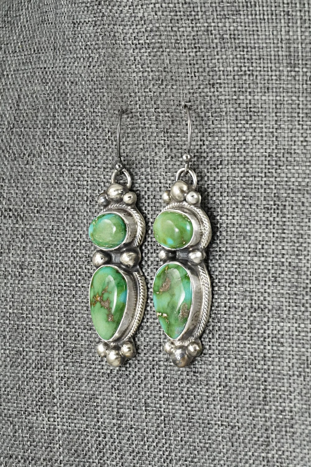 Turquoise & Sterling Silver Necklace and Earrings Set - Kathleen Livingston