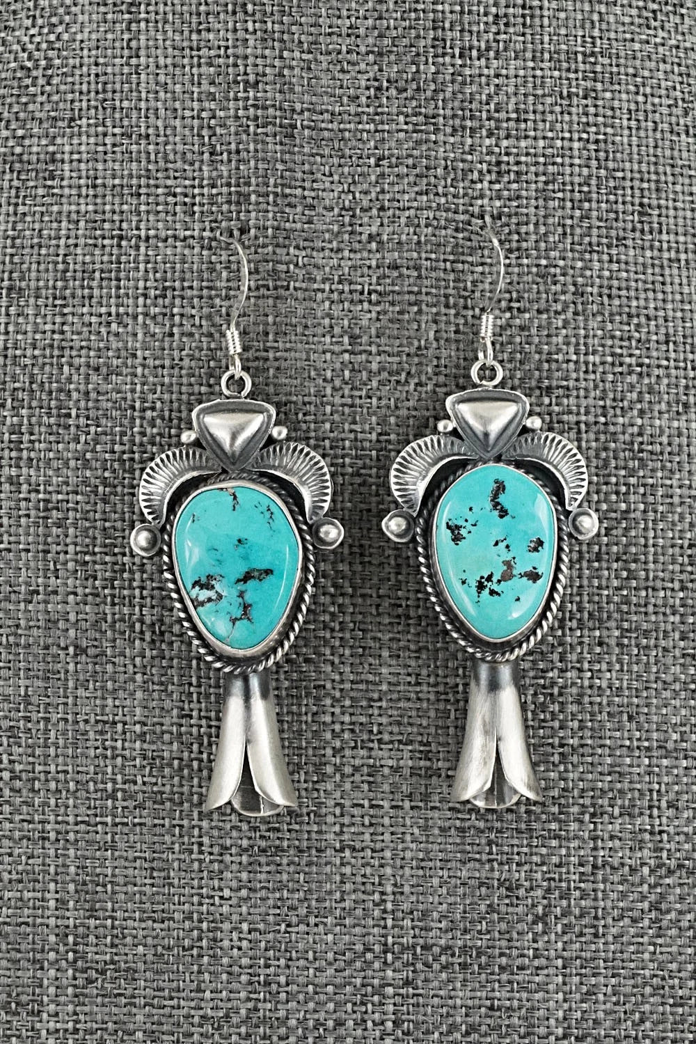 Turquoise & Sterling Silver Squash Blossom Set - Derrick Gordon