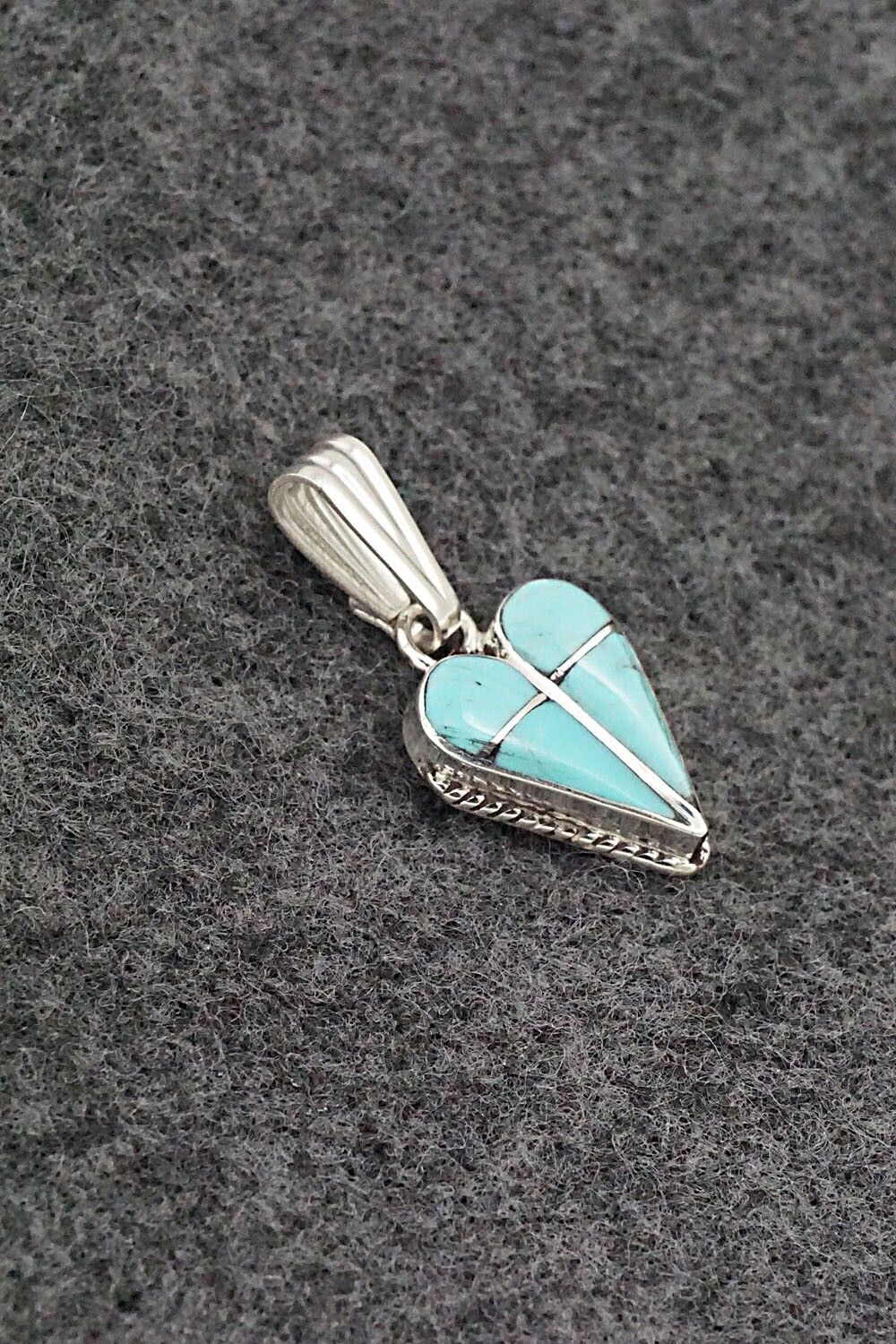 Turquoise & Sterling Silver Pendant - Velda Nastacio