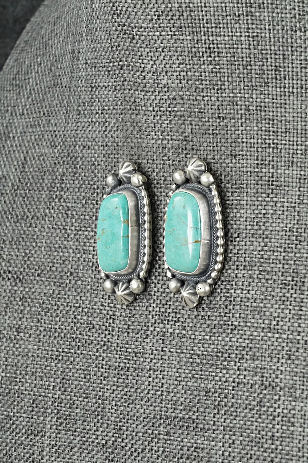 Turquoise & Sterling Silver Earrings - Darrin Livingston