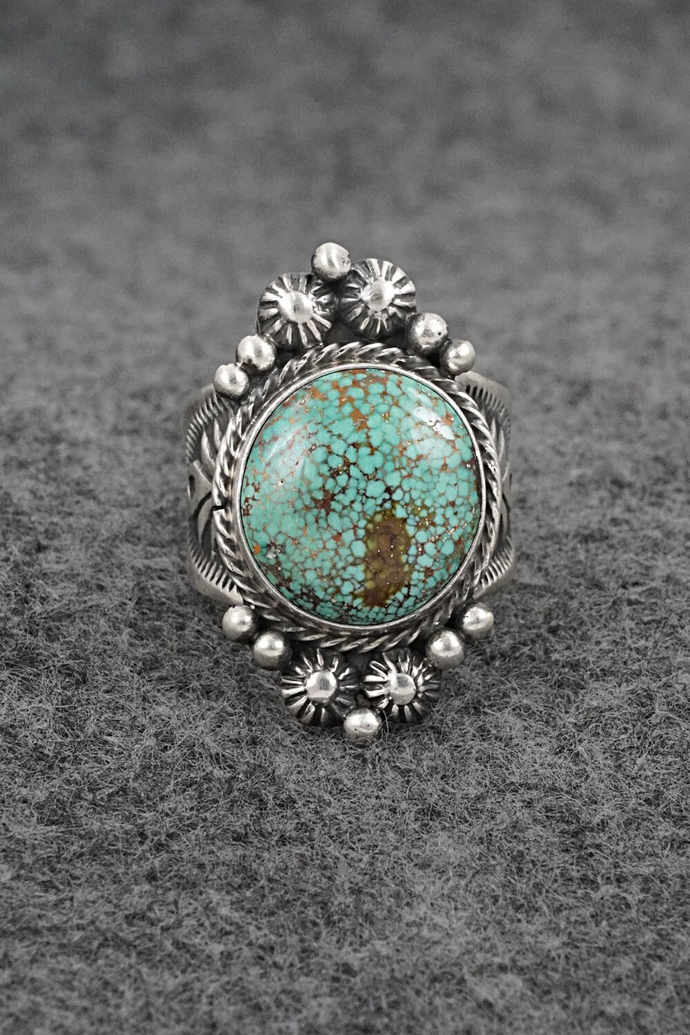 Turquoise & Sterling Silver Ring - Samuel Yellowhair - Size 6