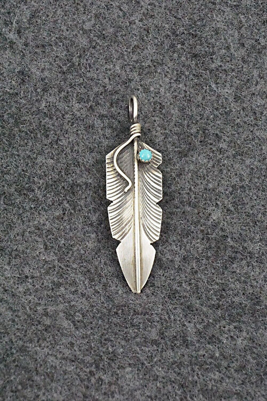 Turquoise & Sterling Silver Pendant - Chris Charley