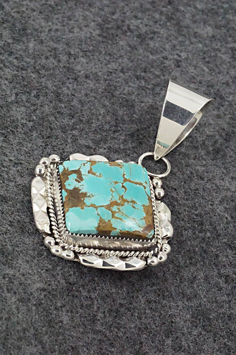 Turquoise & Sterling Silver Pendant - Kenny Calavaza