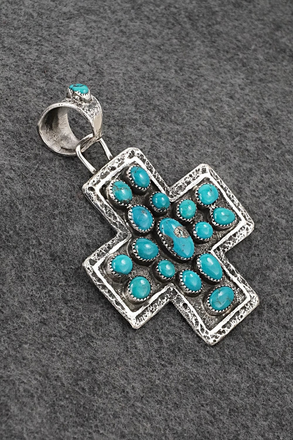 Turquoise & Sterling Silver Pendant - Delbert Arviso