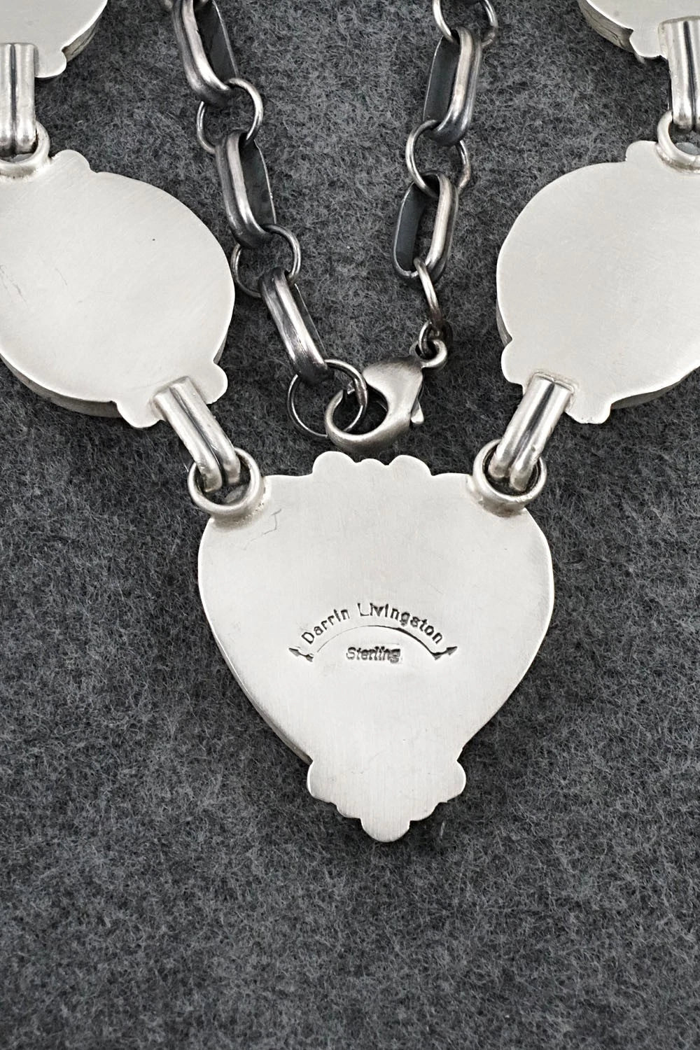 Spiny Oyster & Sterling Silver Necklace - Darrin Livingston
