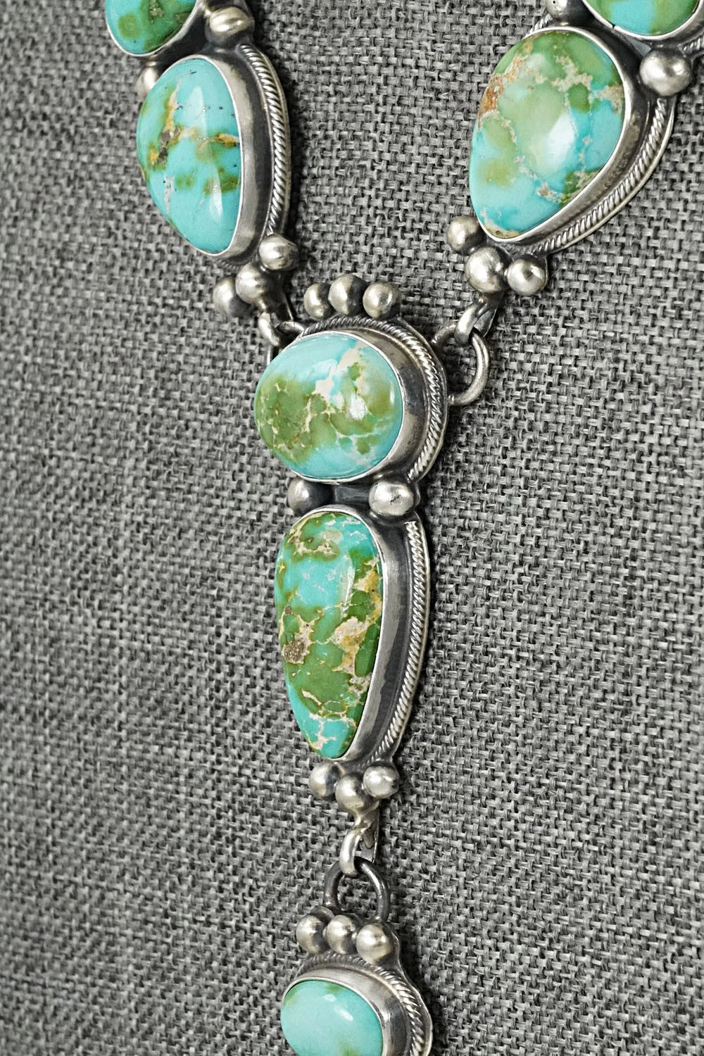 Turquoise & Sterling Silver Necklace and Earrings Set - Kathleen Livingston