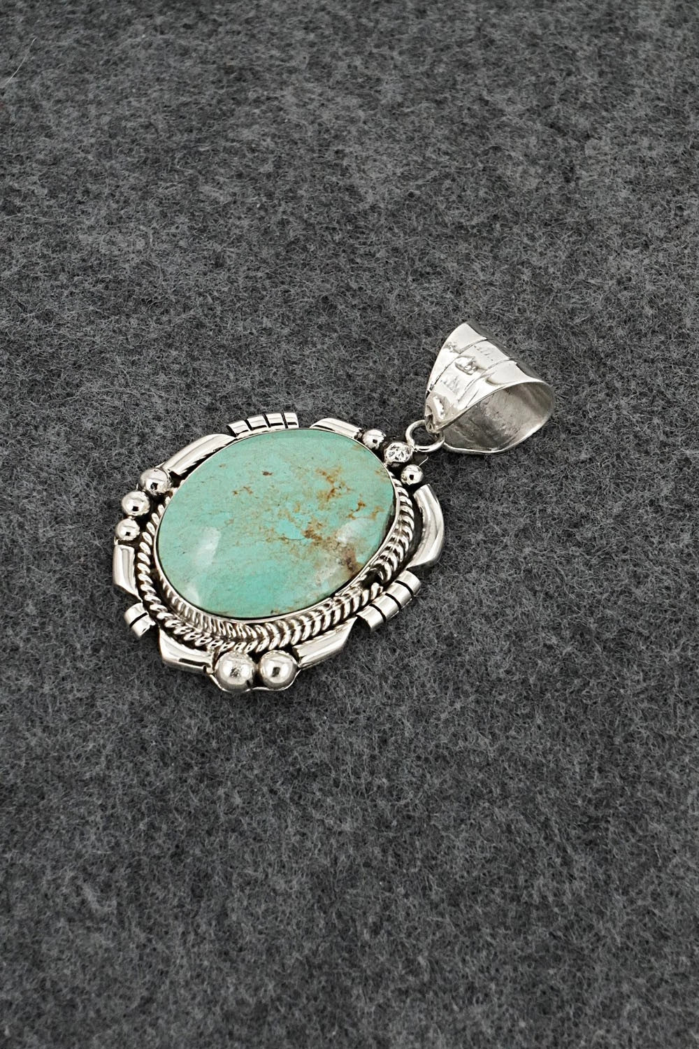 Turquoise & Sterling Silver Pendant - Charlene Yazzie