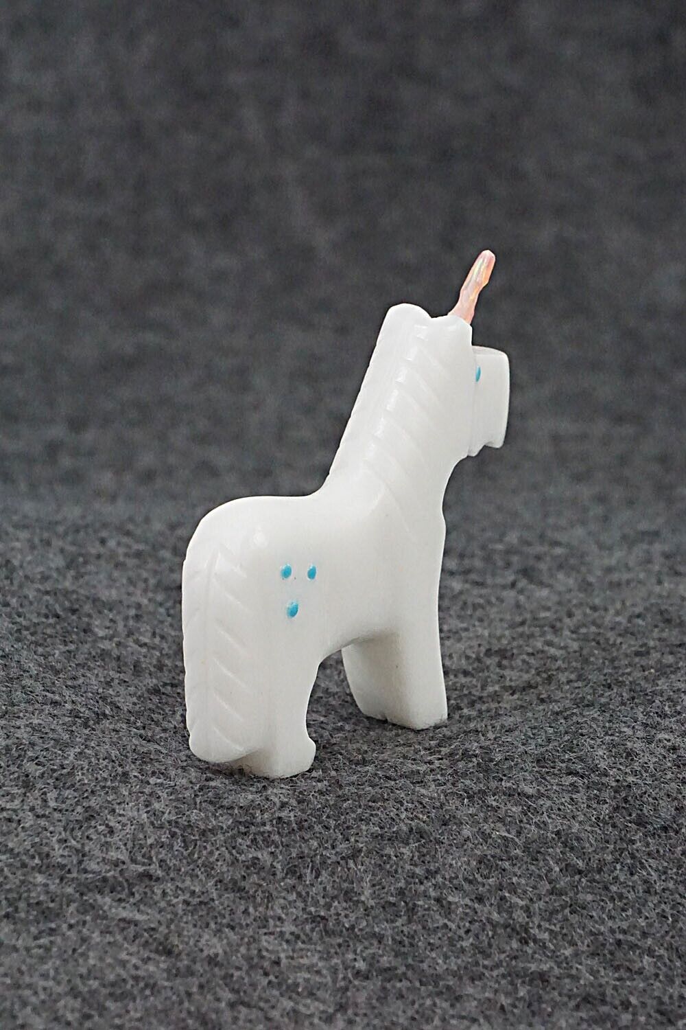 Unicorn Horse Zuni Fetish Carving - Todd Etsate