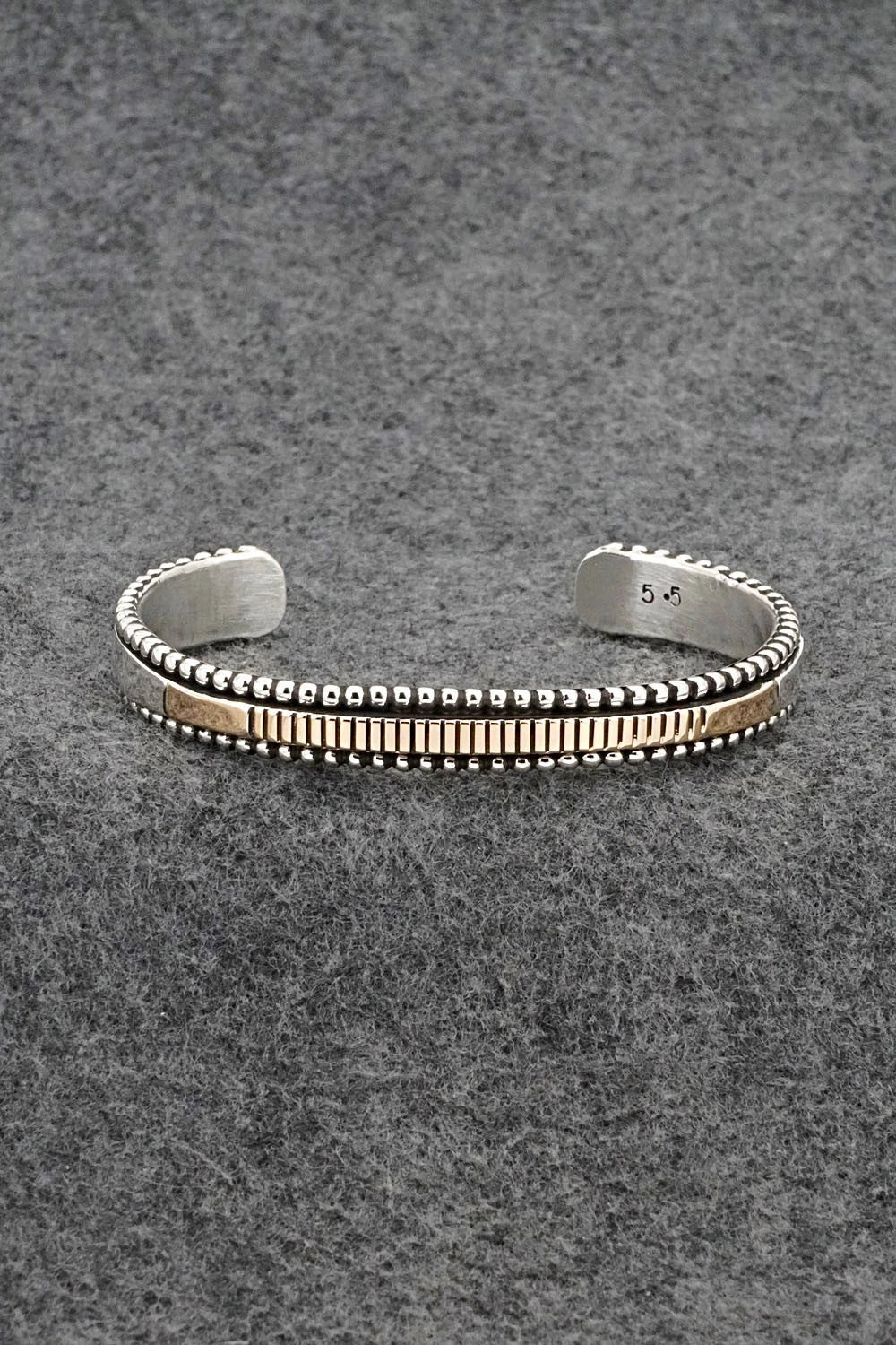 Sterling Silver and 14k Gold Bracelet - Jonathan Nez